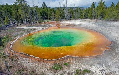 Colorful Hot Springs in Yellowstone