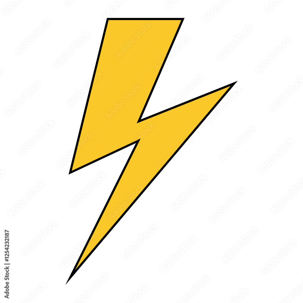 Aufkleber lightning bolt icon. thunder flash icon . electric power vector icons