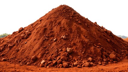 Pile of Red Soil or Bauxite Ore
