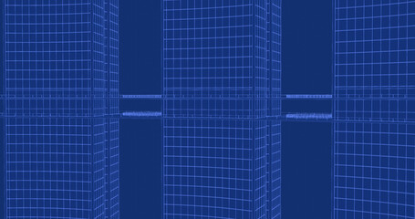 Detailed line art high-rise building blueprint architecture 4k and HD outline