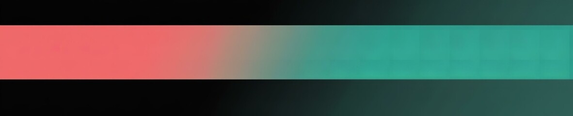 Orange-pink and blue-green combination. Gradient. Coral jade abstract background with space for design. Web banner. Wide. Panoramic.