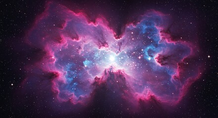 Cosmic nebula-inspired textures with vibrant colors and glowing stars