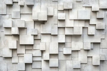 Abstract White Cube Wall Texture