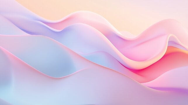 Soft pastel banner template featuring curved organic shapes and subtle gradient backgrounds in a minimal contemporary design