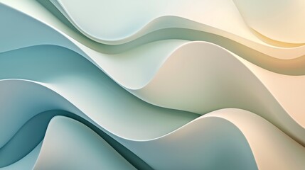 Soft pastel banner template featuring curved organic shapes and subtle gradient backgrounds in a minimal contemporary design