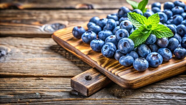 Freshly picked blueberries on wooden board , nature, kitchen,  nature, kitchen, breakfast, food, vibrant