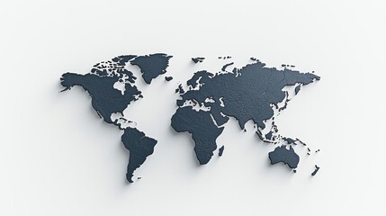 Naklejka premium Abstract Pixelated World Map On White Background