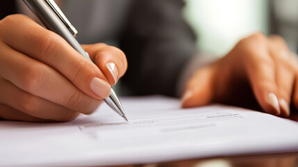 A First time buyers review mortgage documents together, securing their future