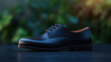 Graduation ceremony official milestone concept. Polished leather shoes reflecting light in ceremonial setting