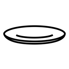 empty plate on a white background