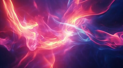 Obraz premium Dynamic colorful abstract flame GIF animation with flowing textures and vibrant light effects