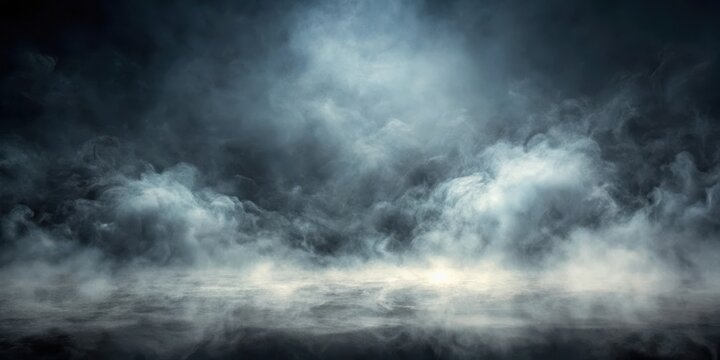 Heavy fog slowly rolling across a dark black background with misty grey tones and subtle texture , gray, clouds, gray