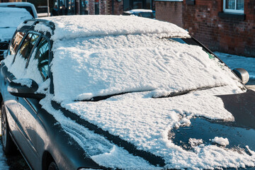 car covered with snow