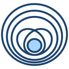 Quantum Complexity Blue Icon