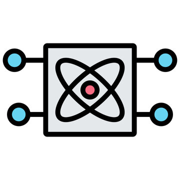 Quantum Parallelism Outline Color Icon
