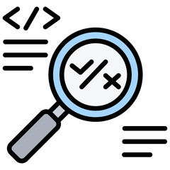 Quantum Error Correction Code Outline Color Icon