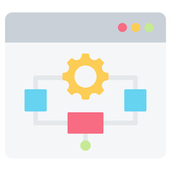 Algorithm Design Flat Icon