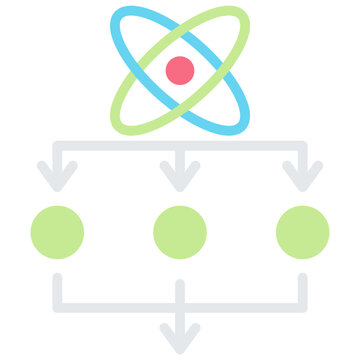 Quantum Parallel Processing Flat Icon