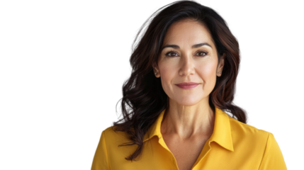 Confident businesswoman smiling with transparent background
