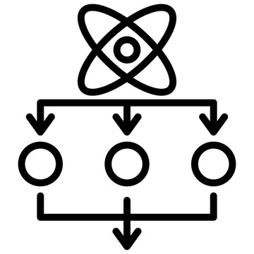 Quantum Parallel Processing Outline Icon