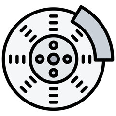 Braking System Outline Color Icon