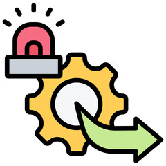 Emergency Response Outline Color Icon