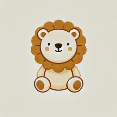Minimalist Plush Lion Toy
