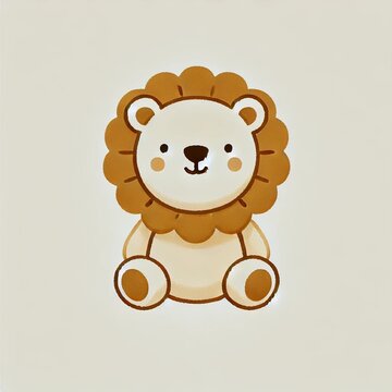 Minimalist Plush Lion Toy