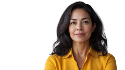 Confident businesswoman smiling with transparent background