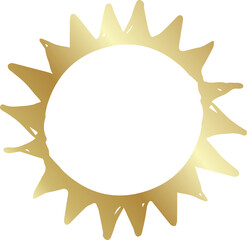 Set of golden suns. Elements for design