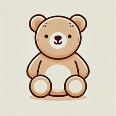 Minimalist Plush Bear Toy