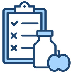 Fototapeta premium Diet Blue Icon
