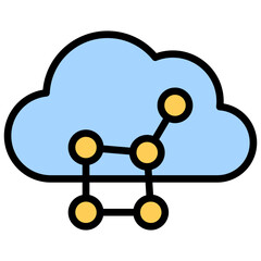 Mesh Network Outline Color Icon