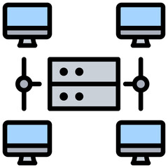 Topology Outline Color Icon