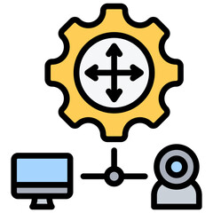 Dhcp Outline Color Icon