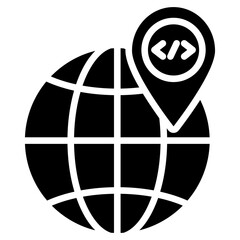 Ip Address Glyph Icon - obrazy, fototapety, plakaty