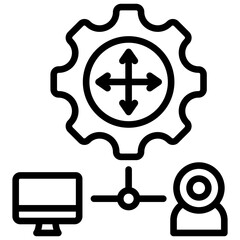 Obraz premium Dhcp Outline Icon