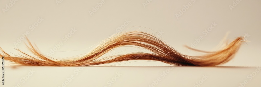 Aufkleber macro view of a broken hair strand showcasing texture and fine details under soft lighting. generati