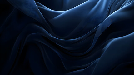 Fototapeta premium Abstract Draped Dark Blue Fabric Texture