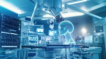 Abstract background in concept of artificial intelligence