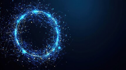 Obraz premium Abstract Glowing Circle Design Background