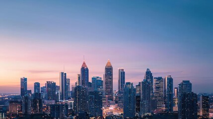 Obraz premium City Skyline at Sunset
