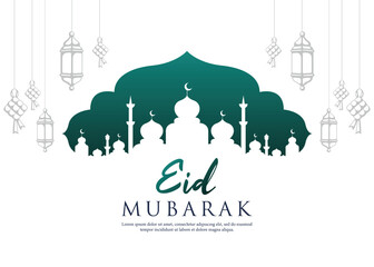 Islamic background. Eid Mubarak illustration design