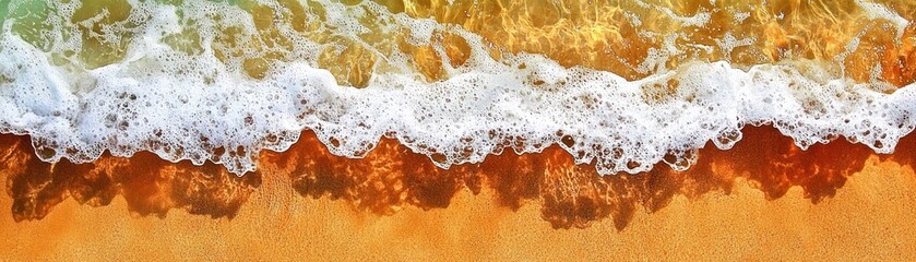 Foamy waves on sandy beach (2)