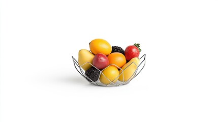 A vibrant assortment of fresh fruits in a decorative bowl, highlighting their colors and textures
