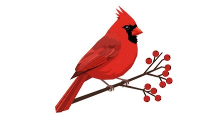 Red cardinal birds cute seamless vector border. Birdwatching, bird feeding minimal design illustration. Red Northern cardinal, comic cartoon frame. Winter birds of backyard, city garden scavenger sign