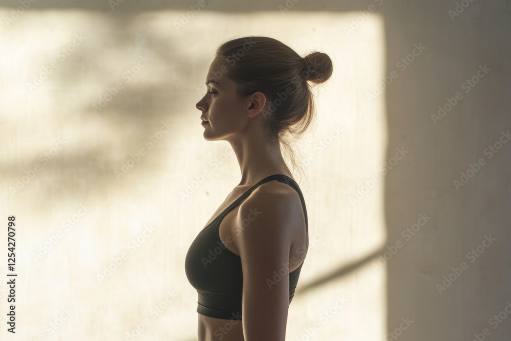 Poster fitness transformation silhouette showcasing dedication and progress in workout journey over time in