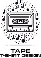 Tape Vector T Shirt Design