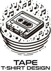 Tape Vector T Shirt Design