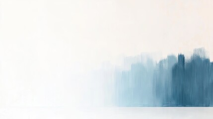 Abstract gradient landscape with soft blue hues blending into a light background, evoking tranquility